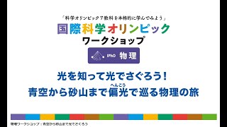 物理ワークショップ：青空から砂山まで光でさぐろう