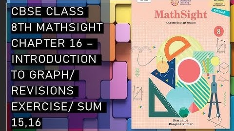 CBSE/Class 8th/Mathsight/Chapter 16 - Introduction to Graph/ Revision Exercise /Sum 15,16
