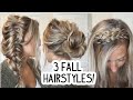3 EASY FALL HAIRSTYLES FOR MEDIUM & LONG HAIR