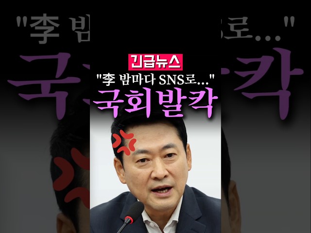 (속보) 장동혁 "李 밤마다 SNS로...", 국회 발칵...