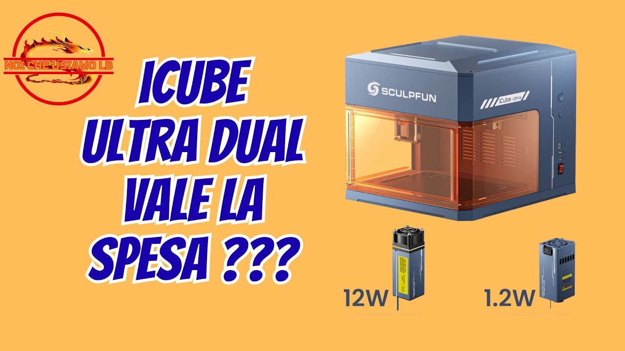ICUBE ULTRA DUAL Recensione: Laser 12W + IR. Il desktop definitivo?