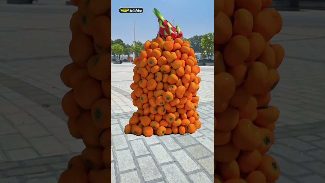 Fruit And Vegetable Characters Walking Bumps 3D Special Effects