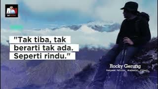 kata kata cinta Rocky Gerung Yang Bikin Baper dan Sangat Menyentuh | Quotes Rocky Gerung