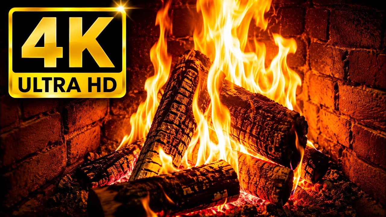 Cozy Fireplace in 4K Ultra HD | Relaxing Crackling Fire Sounds for ...