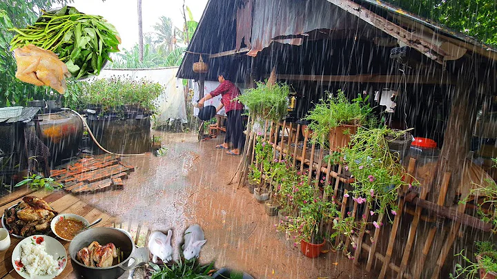 Cooking on a rainy day, village life with tasty food | Countryside vlog thumbnail