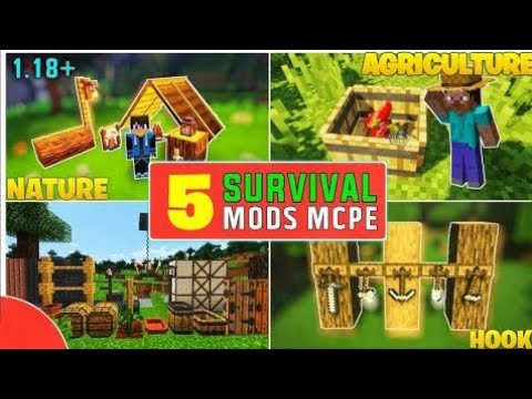 Top 5 survival mods for minecraft pocket edition - YouTube