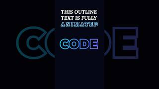 Animated Outline Text with HTML &amp; CSS #coding