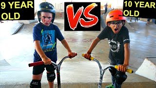 9 YEAR OLD VS 10 YEAR OLD - GAME OF SCOOT