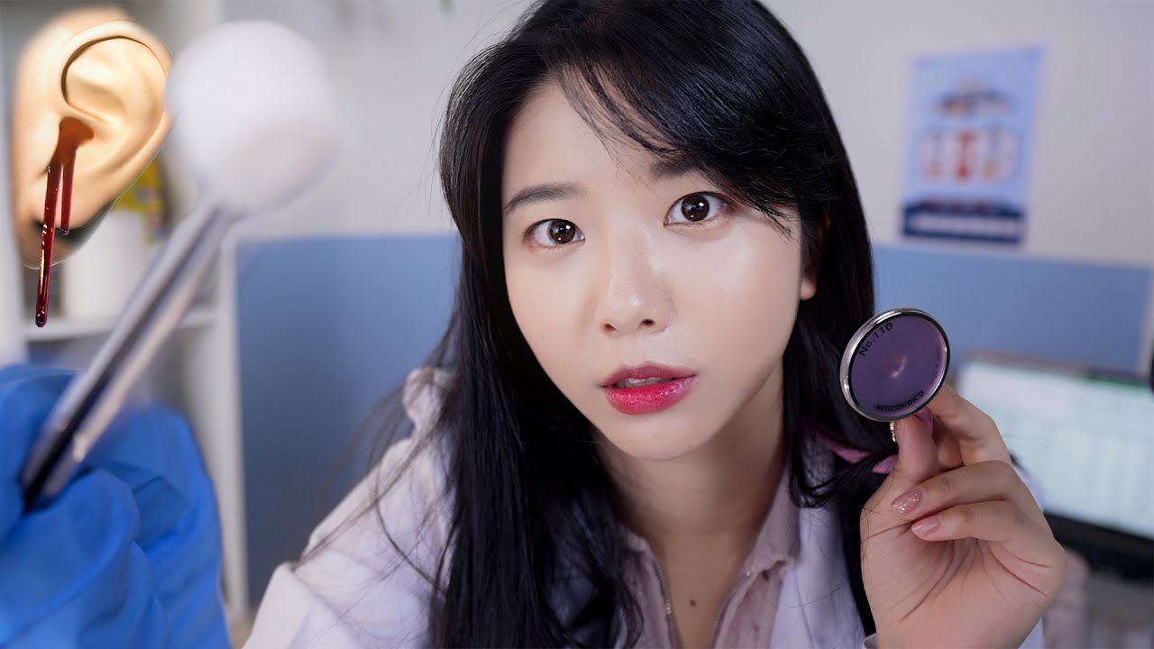 ASMR Office Nurse Roleplay Treating the Overworked and Tired Ear from Work