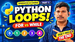 Python for vs while Loops Explained | When to Use Which | Generative AI Course – Part 5