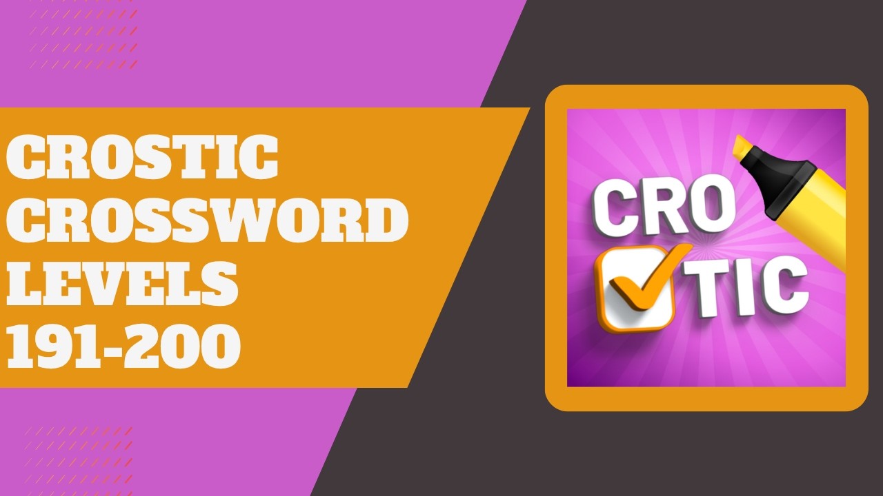 Crostic levels 191-200