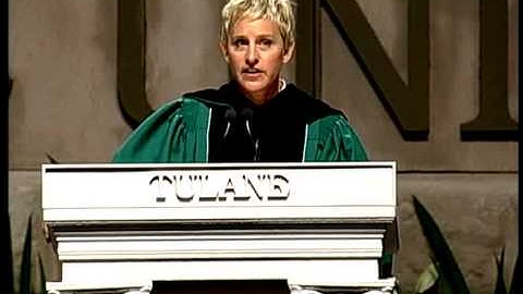 Ellen at Tulane Commencement 2009
