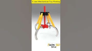 4 Jaw Mechanical Toy Picking #engineering #mechanical #mechanism #cad #solidworks #fusion360