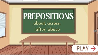 Preposition Quiz About Across Above After