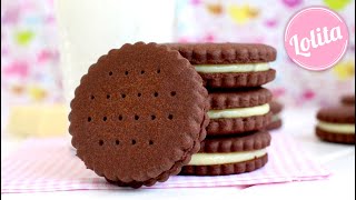 Receta de galletas rellenas de chocolate fáciles - Galletas de chocolate principe caseras