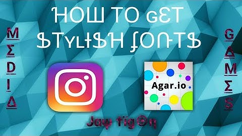 How to get (Cool/Stylish) fonts on Android  for Games and Social Media : Cool Fonts for Agar.Io 😄