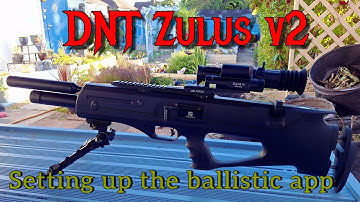 DNT Zulus v2 - De ballistische app instellen