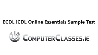 ECDL ICDL Online Essentials Diagnostic Sample Test Exam