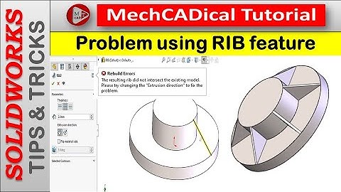 Problem using RIB feature in SolidWorks