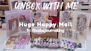ASMR Unboxing Huge Happy Mail from @sola.journaling