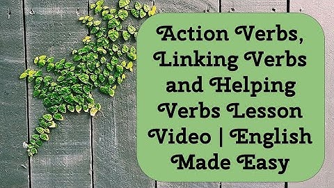 Action Verbs, Linking Verbs and Helping Verbs Lesson Video | English Made Easy