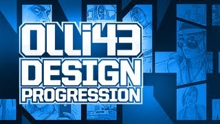 Olli43 Logo Branding and Background - Design Progression