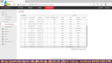 Hướng dẫn add camera unv có âm thanh  model IPC2122LB-ADF40KM-G vào đầu ghi hikvision