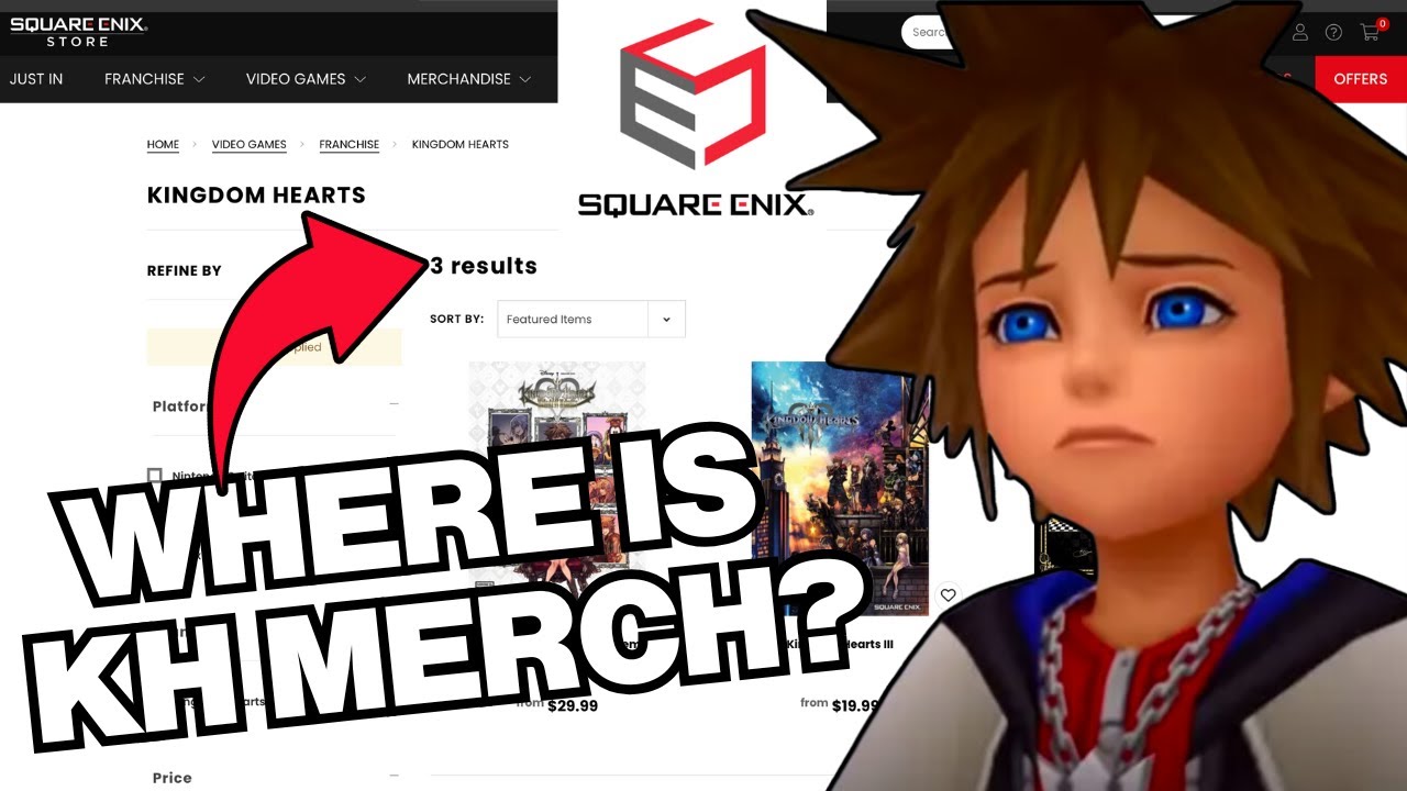 Нет товаров KH в магазине Square Enix? KH заброшен?!