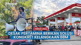 Antrean Panjang di SPBU Kian Parah, Kantor Pertamina di Makassar Digeruduk Pendemo