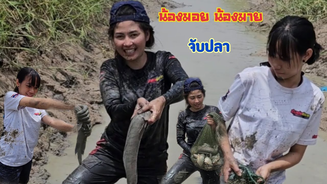 น้องมอย น้องมายจับปลา