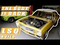 LSQ Build - Part 5 - Bolting The Sub-frame and Motor To The Body  - (LS Swap HQ Holden)