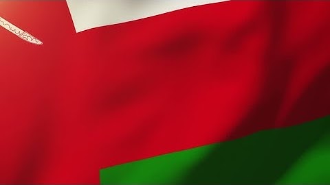4K Oman flag waving in the wind. Looping sun rises style. Animation loop Stock video