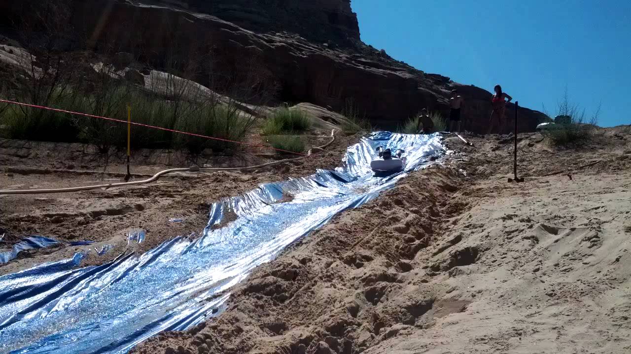 Lake Powell water slide 2012, catching air YouTube