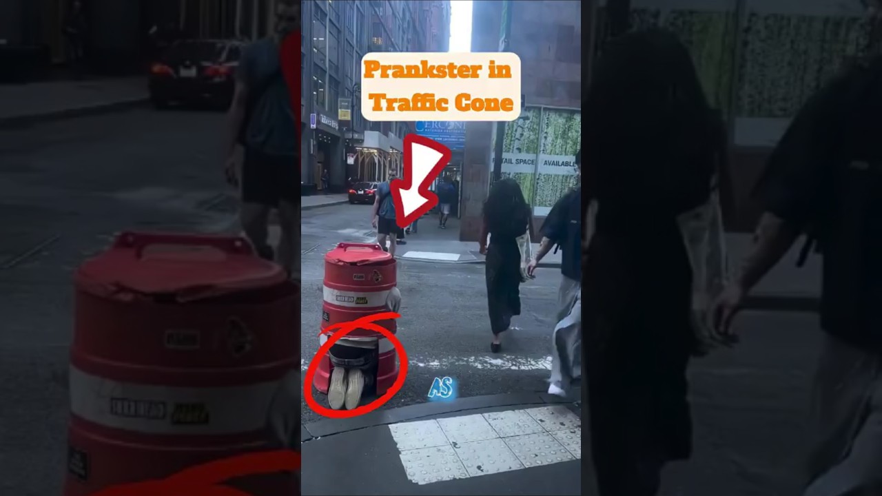 This Traffic Cone Prank Didn’t End Well… 🤯🔥
