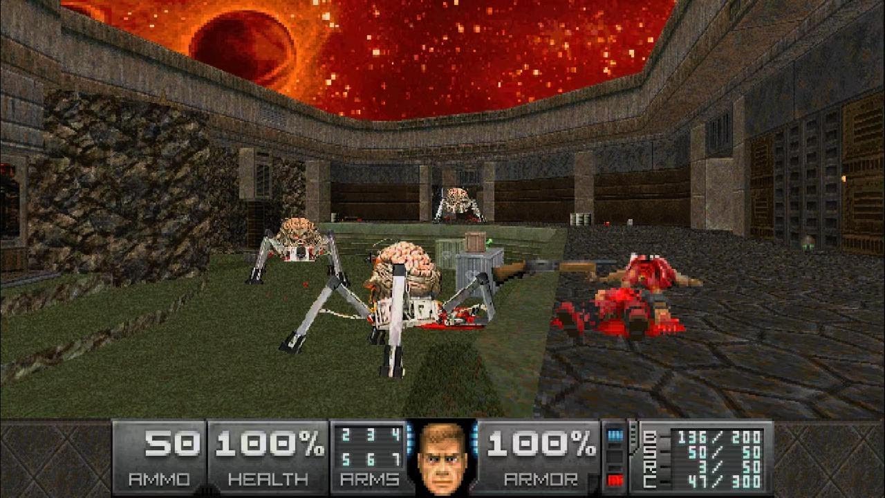 DOOM 2 - BTSX1: Maps 7 & 8 (Arachnobeliever & Entering 1): UV-Plus / UV-Fast 100% (PS5 Gameplay)