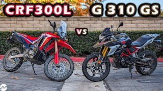 BMW G 310 GS vs Honda CRF300L Rally – Lightweight ADV Comparison & Test Ride