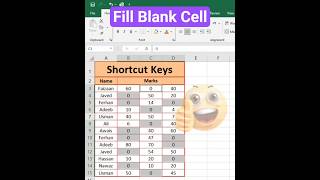 How to auto fill blank cell in excel | excel tips and tricks #excel #exceltips #shorts #ExcelZMN