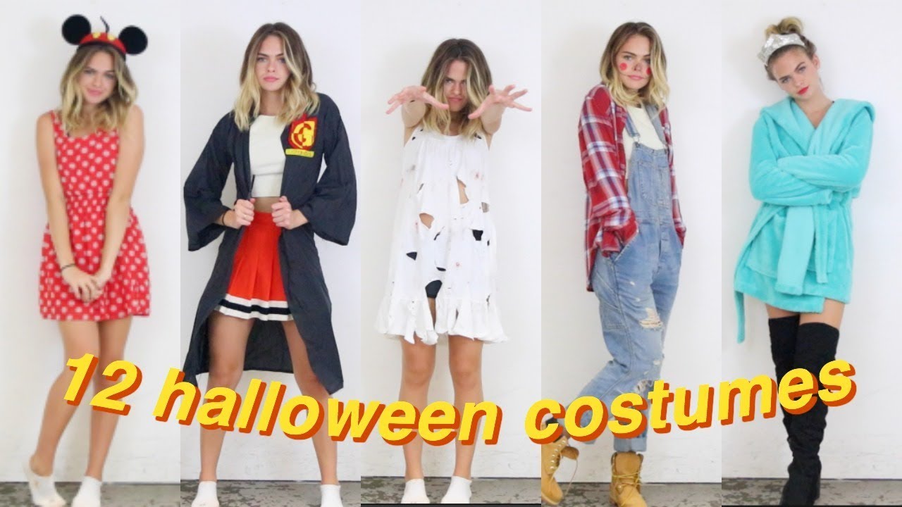 12 DIY Last Minute Halloween Costumes! | Summer Mckeen - YouTube