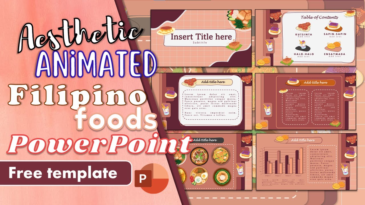 AESTHETIC FILIPINO FOODS INSPIRED POWERPOINT TEMPLATE ✨ || PPT #1 || FREE  TEMPLATE || 2022 - YouTube