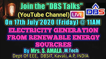 ELECTRICITY GENERATION FROM RENEWABLE ENERGY SOURCES