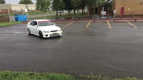 DOING DONUTS IN A 1JZGTE SWAPPED TOYOTA ALTEZZA!!! INSANE BIG TURBO NOISES!!!