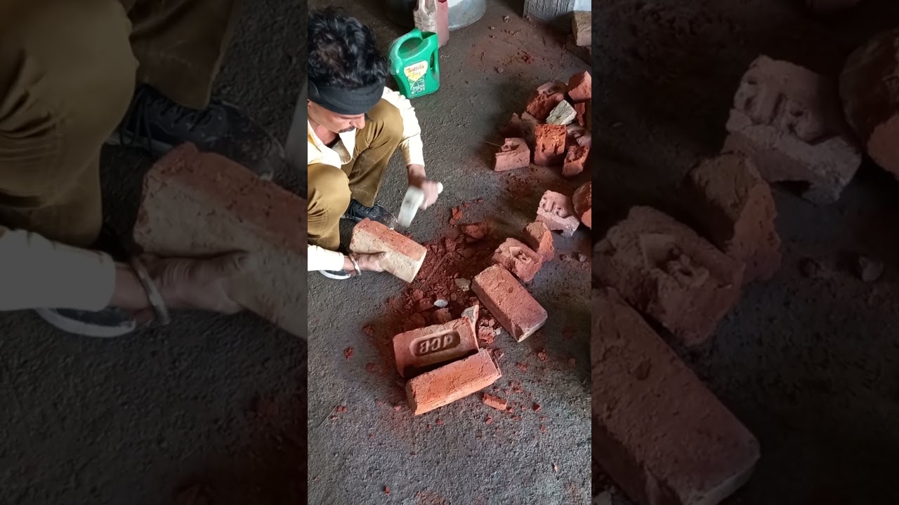 How to break a half brick by hammer 🔨 