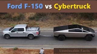 Tesla Cybertruck vs Ford F-150 | Tug of War - Who wins??