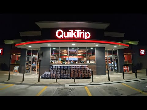 POV Late Night Snacks Shopping Eating at QuikTrip in Dallas TX BEST GAS STATION EVER
