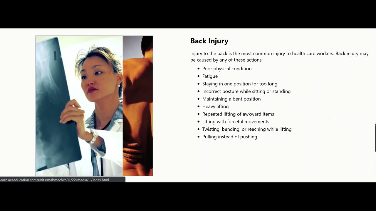 Body Mechanics Unit 1 Lesson 1 Part 2 YouTube