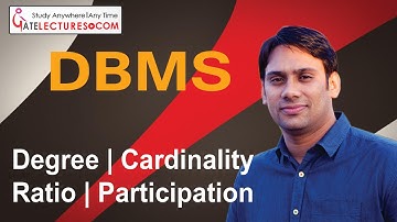 Database Management System 08 Degree Cardinality Ratio and Participation