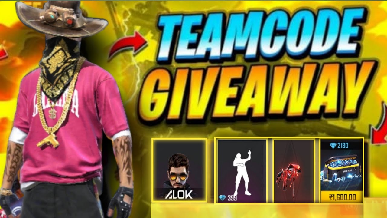 Free Fire Live Team Code Giveaway || FF Live || FF Live Custom Giveaway ...