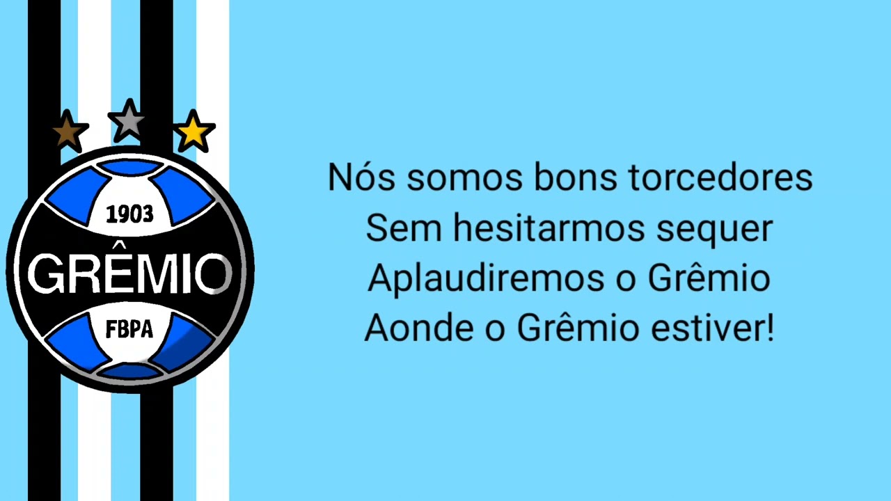 Hino do Grêmio letra) YouTube Hino do Grêmio letra) YouTube