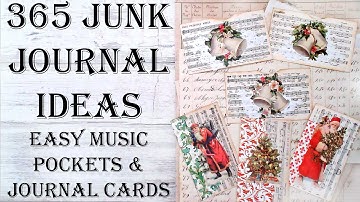 365 Ideeën Snelle & Gemakkelijke Muziek Zakjes & Kaarten DIY Junk Journal Ephemera Massa Maken Sc...