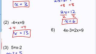 MFM2P   S1 D3   Solving for X and Substituting